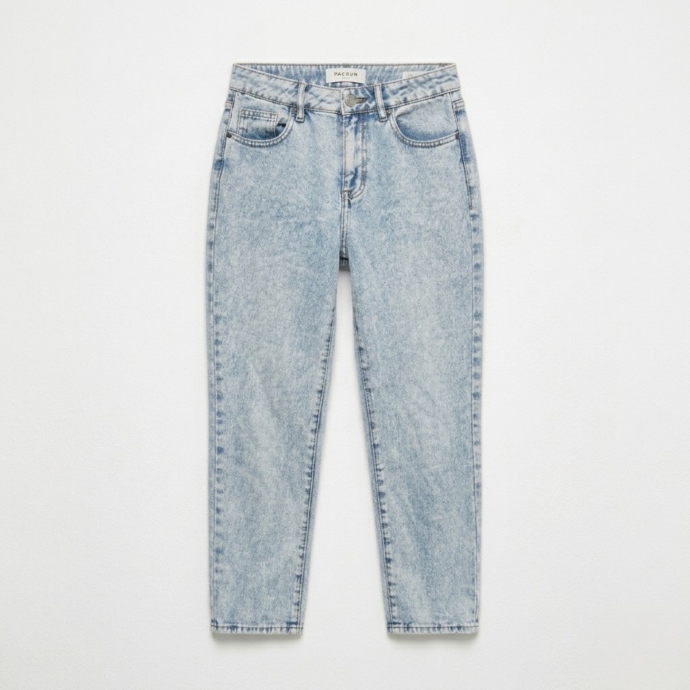 PacSun 100% Cotton Acid Wash Mom Jeans High-Rise Women's‎ Size 25